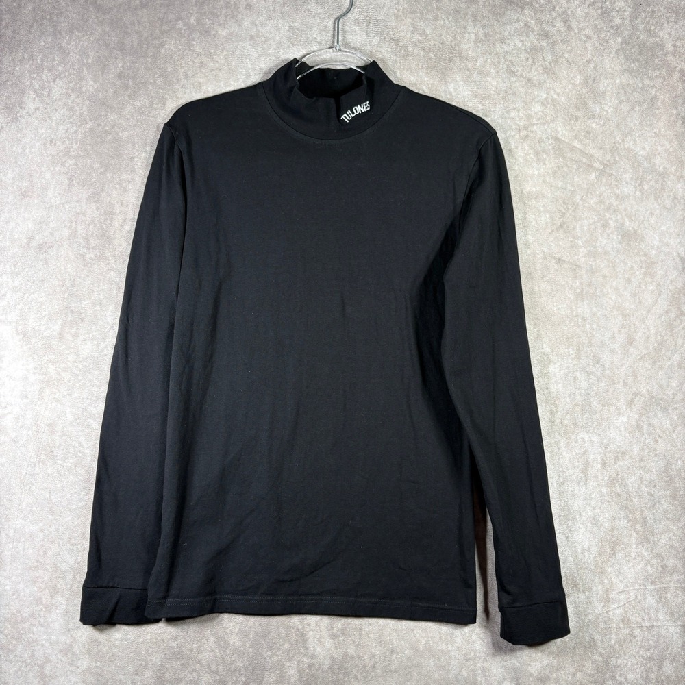Tulones Turtleneck Baselayer Shirt Mens Medium Black Mock Long Sleeves Outdoor